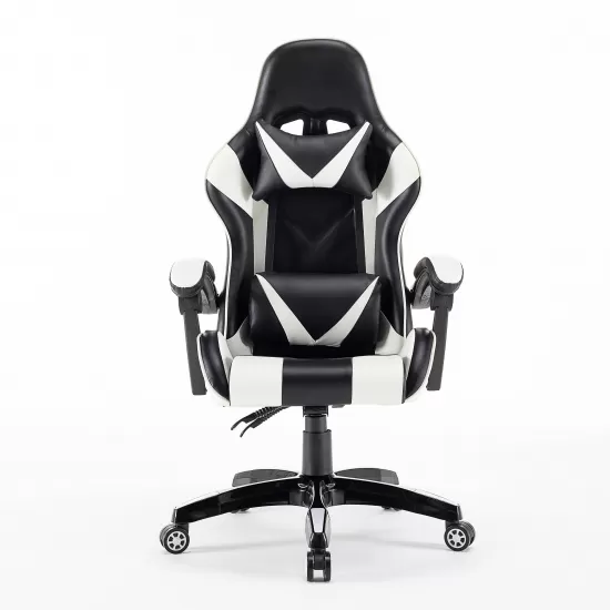 Faux Leather Gaming Chair, Wood Frame Leather Gaming Chair